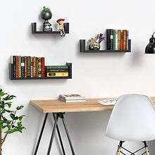 Load image into Gallery viewer, AMFS13-B 3 Sizes U-Shaped Floating Shelves for Bedroom, Living Room, Kitchen
