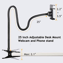 Load image into Gallery viewer, AMWS03 Webcam Stand and Phone Holder for Cell Phone 11 Pro XS Max XR X 8 7 6 Plus and Logitech C925e, C922x, C930e, C922, C930, C920, C615, Brio
