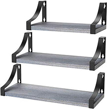 Load image into Gallery viewer, AMFS03 Floating Shelves for Bedroom, Bathroom, Living Room, Kitchen (Gray)
