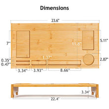 Load image into Gallery viewer, AMBMS01-0 Bamboo Monitor Stand Riser for Home, Office Computer, Laptop
