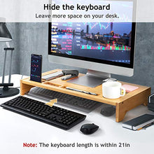 Load image into Gallery viewer, AMBMS01-0 Bamboo Monitor Stand Riser for Home, Office Computer, Laptop
