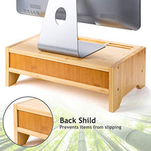 Load image into Gallery viewer, AMBMS05 2-Tier Bamboo Monitor Riser Stand for Home and Office Computer, Laptop
