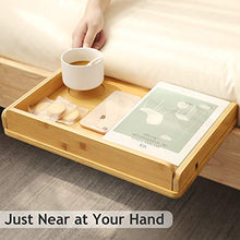 Load image into Gallery viewer, AMBS01 Bedside Shelf with Cable Management &amp; Cup Holder, Use as Snack Table, organizer
