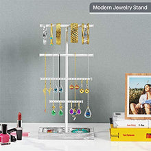 Load image into Gallery viewer, AMJO-03 Tower Tree Jewelry Stand for Necklaces, Bracelets ,Earrings, Rings Display(Gray)
